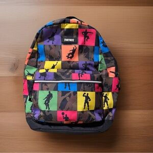 Fortnite Multicolor Backpack for Gamers with Laptop Sleeve Neon Colors